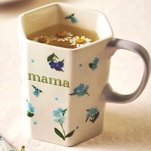 Anthropologie Mama Mug Handpainted Stoneware New In Box NWT
